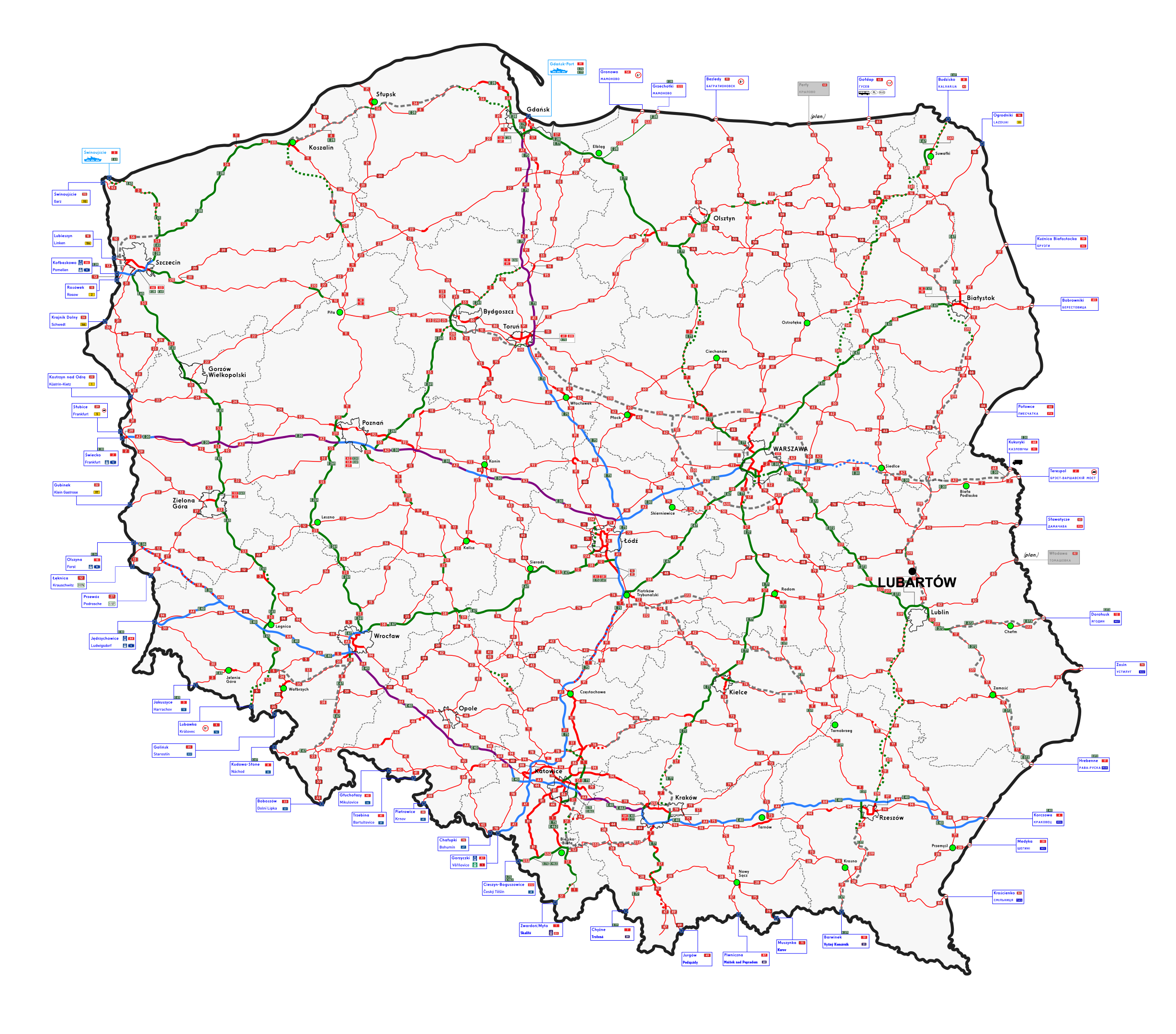 2456px Drogi krajowe w Polsce